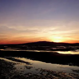 Queensberry Bay beach sunset
