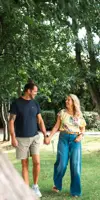 Couple walking