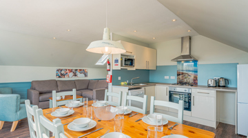 Ocean tide villa at Golden Coast living dining area
