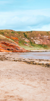 Pease Bay Beach in Berwickshire 