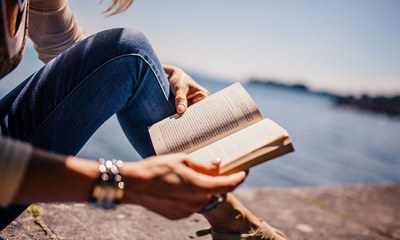 Woman reading a book