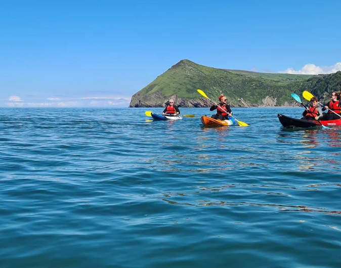 Kayaking at Woolacombe beach