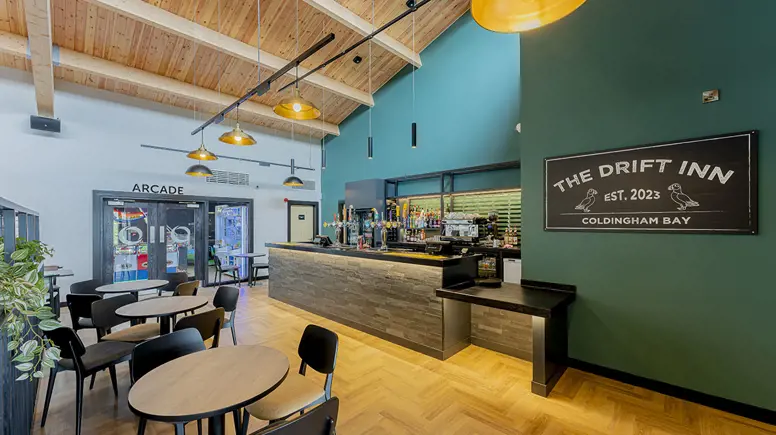 The Drift Inn bar and restaurant tables