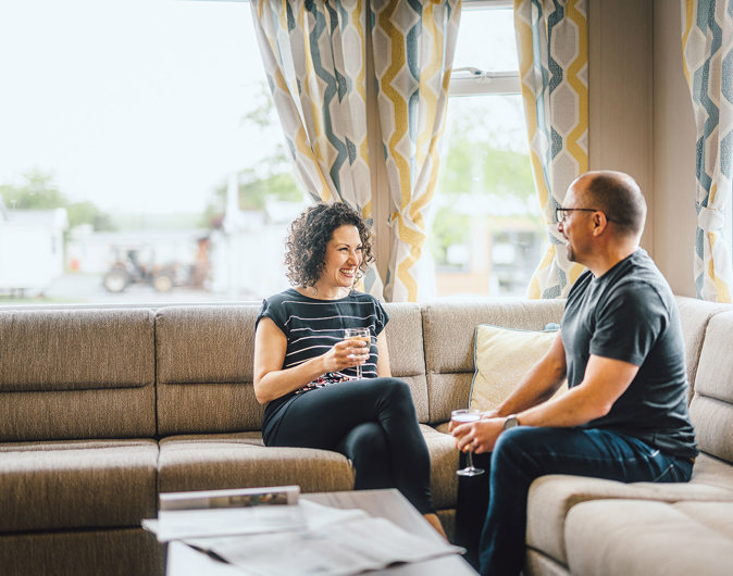 Couple in caravan