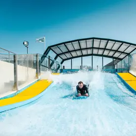 Wave surfing simulator at Golden Coast Woolacombe 
