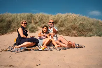Family on Irvine Beach
