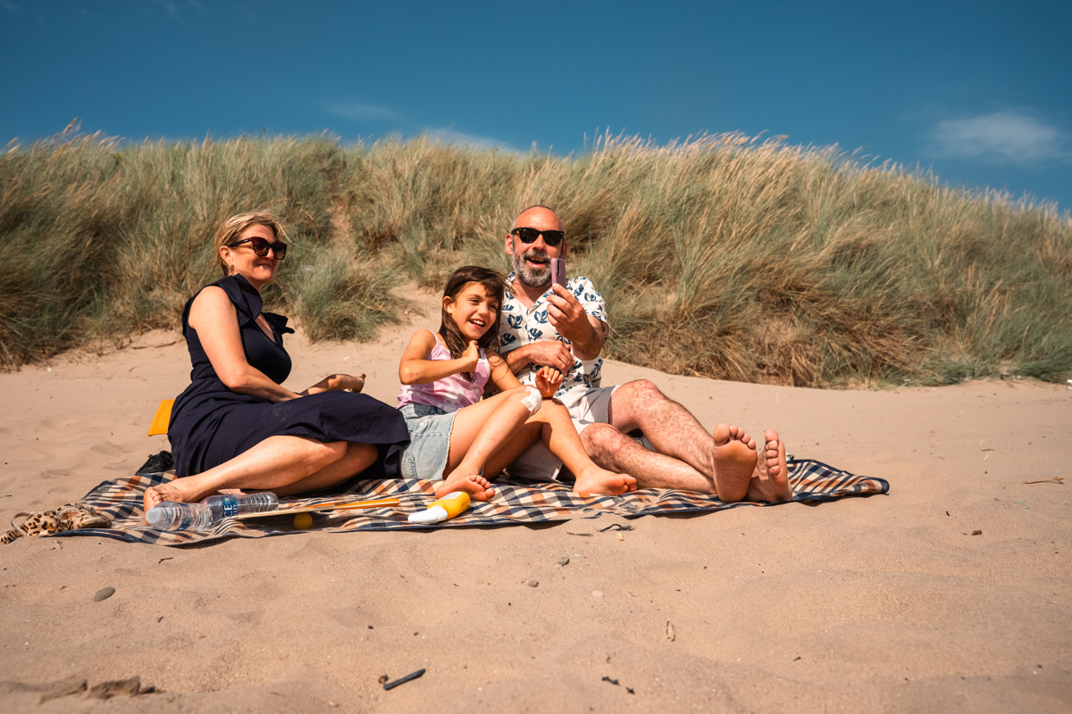 Family on Irvine Beach