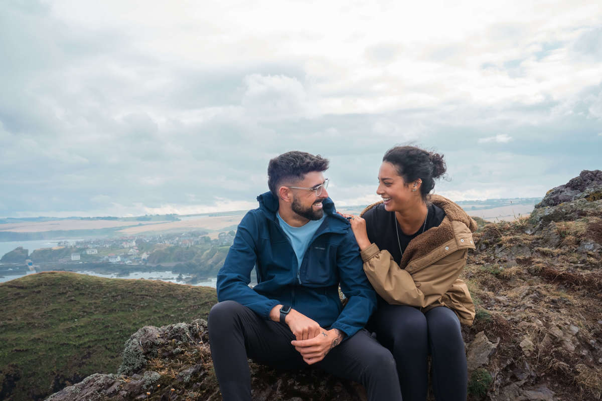 Couple on Berwickshire coast