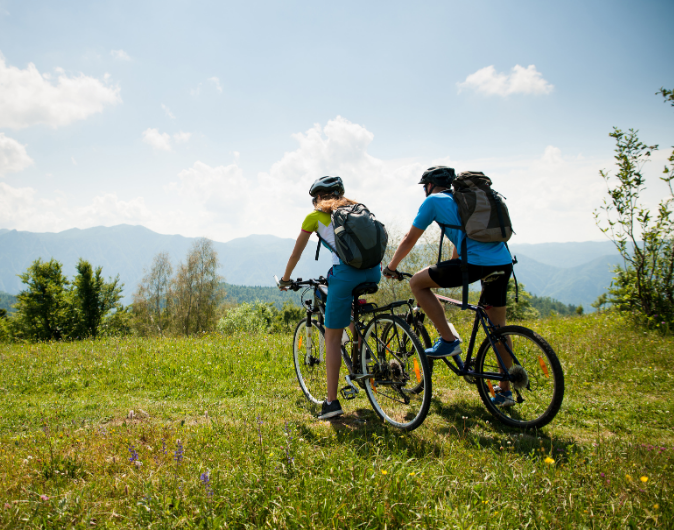 Couple Cycling