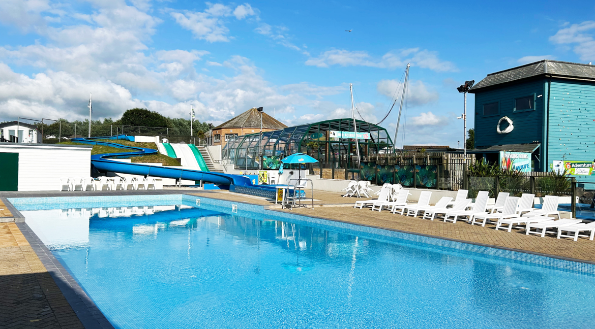 Outdoor swimming pool at Golden Coast