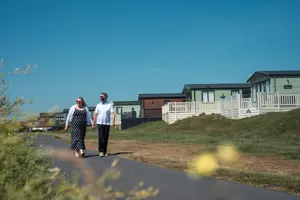 Couple at Queensberry Bay holiday park