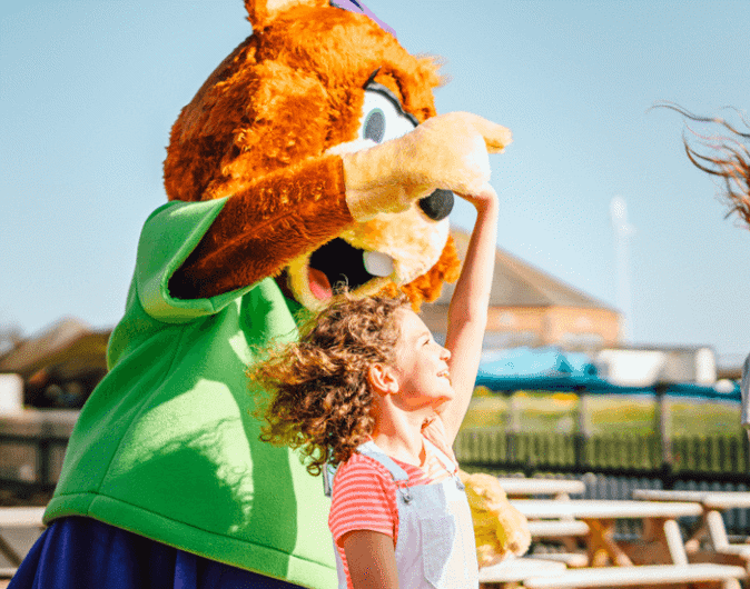 Violet and girl spinning