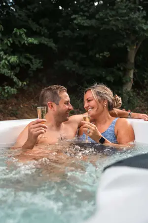 Couple in hot tub