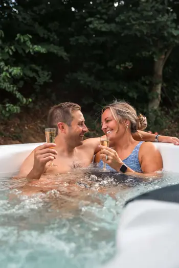Couple in hot tub